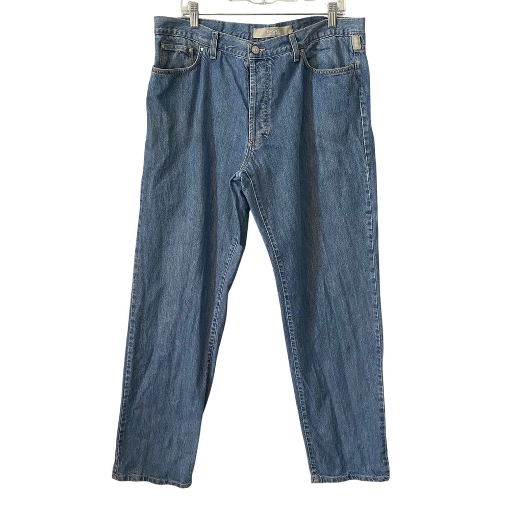 Versace Jeans‎ Couture Mens Designer Blue Straight Leg Denim Pants Size 40